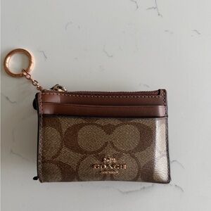 Coach Metallic Brown Card Holder